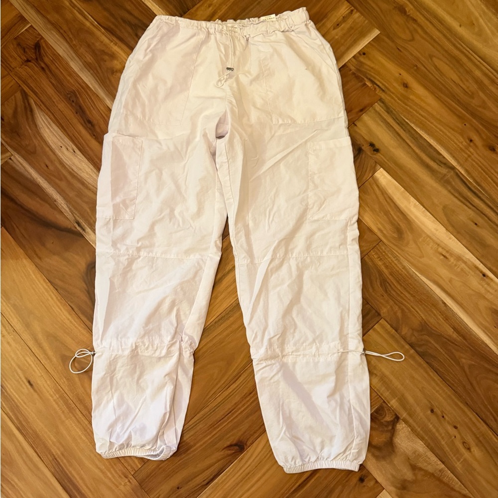 White Parachute Pants!
